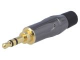 Connector, Stereo 3.5mm, plug, installation on conductor 136361