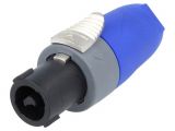 Connector, for loudspeakers, plug, installation on conductor 136422