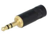 Connector, Stereo 3.5mm, plug, installation on conductor