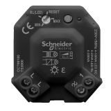 Rotary dimmer switch, 4-200W, 230VAC, flush mount, black, Schneider, CCT99100