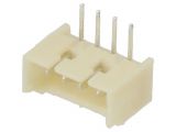 Connector wire-board, 4 contacts, socket, 90°, 1.25mm, 125SH-A-04-TR