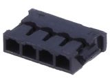 Съединител проводник-платка, 4 контакта, щепсел, 1.2mm, 12CH-A4-04-BK