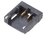 Connector wire-board, 2 contacts, socket, vertical, 1.2mm, 12SH-A4-02-GS-SMT-BK