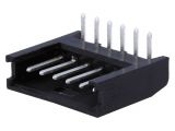 Connector wire-board, 6 contacts, socket, 90°, 2.5mm, 280379-1