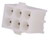 Connector wire-board, 6 contacts, socket, 6.35mm, 350431-1