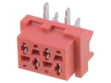 Connector Micro-Match, 4 contacts, socket, vertical, 7-188275-4