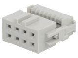 Connector IDC, 8 contacts, plug, 2.5mm, 71600-108LF