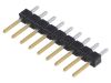 Connector pin header type, 9 contacts, pin strips, straight, 2.5mm, 77311-818-09LF