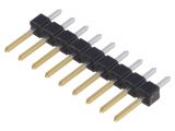 Connector pin header type, 9 contacts, pin strips, straight, 2.5mm, 77311-818-09LF