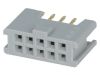 Connector IDC, 10 contacts, socket, straight, 2.5mm, 8510-4500PL