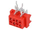 Connector Micro-Match, 4 contacts, socket, 90°, 215460-4