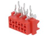 Connector Micro-Match, 6 contacts, socket, 90°, 7-215460-6