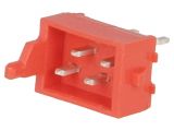 Connector Micro-Match, 4 contacts, socket, straight, 215464-4