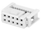 Connector IDC, 10 contacts, plug, 2.5mm, AWP-10B