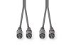 Cable 2xRCA/m-2xRCA/m, 5m, COTH24200GY50, NEDIS
 - 2
