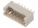Connector wire-board, 6 contacts, socket, straight, 1.25mm, DF13-6P-1.25DSA