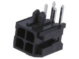 Connector wire-board, 4 contacts, socket, 90°, 3mm, MFGK-04