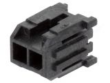 Съединител проводник-платка, 2 контакта, гнездо, прав, 3mm, 43045-0212