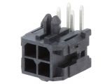 Connector wire-board, 4 contacts, socket, 90°, 3mm, 43045-0401