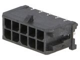 Съединител проводник-платка, 10 контакта, гнездо, 3mm, 43045-1012