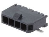 Connector wire-board, 4 contacts, socket, horizontal, 3mm, 43650-0412