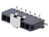Connector wire-board, 6 contacts, socket, vertical, 3mm, 43650-0624