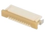Connector FFC(FPC), 10 contacts, socket, horizontal, 52271-1079