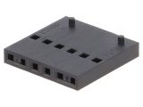 Съединител проводник-платка, 6 контакта, щепсел, 2.5mm, 90123-0106