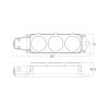 Electrical socket 3 sockets, external, BY72-01003, 230VAC, 3600W black - 2