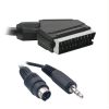 Cable, SCART/m-SVHS/m + plug 3.5mm male, 10m - 1