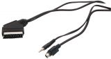 Кабел, SCART/m-SVHS male + plug 3.5 mm plug, 10m - 2 - Викиват Кабел, SCART/m-SVHS male + plug 3.5 mm plug, 10m - 2