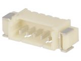Connector wire-board, 5 contacts, socket, horizontal, 1.25mm, A1250WR-S-5P