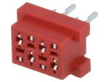 Connector wire-board, 4 contacts, socket, straight, TMM-4-0-04-2