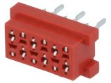 Connector wire-board, 6 contacts, socket, straight, TMM-4-0-06-2