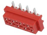 Connector wire-board, 8 contacts, socket, vertical, TMM-6-0-08-2