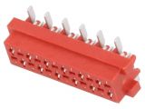 Connector wire-board, 12 contacts, socket, vertical, TMM-6-0-12-2