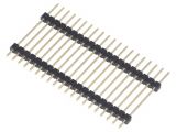 Connector pin header type, 20 contacts, pin strips, straight, 2.5mm, ZL2029-20