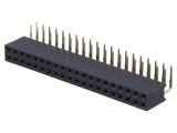 Connector pin header type, 40 contacts, socket, 90°, 2.5mm, DS1024-2*20R0
