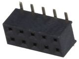 Connector pin header type, 10 contacts, socket, vertical, 2mm, ZL266-10DG