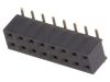 Connector pin header type, 16 contacts, socket, vertical, 2mm, ZL266-16DG