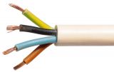 Cable H05VV-F 4x0.5 mm2, 300/500 V, white