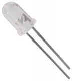 LED diode, diffused, f3 mm, white, 5000 mcd