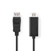 DisplayPort кабел, DisplayPort-HDMI, 3m, черен, 4K 30Hz, NEDIS
 - 1