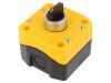 Panel switch, B1-RS-2O YELLOW/BLACK, rotary, mm, 3 positions