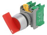 Panel switch, LRS22-2/O R,1-2, rotary, 22.5mm, 3A/230VAC, 2 positions