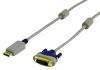 Cable Displayport/m-DVI/m 25 pins, 3m gold plated plugs - 1 - Vikiwat Cable Displayport/m-DVI/m 25 pins, 3m gold plated plugs - 1