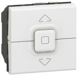 Roller blind push button, 6A, 250VAC, for built-in, white, 77026