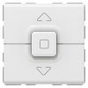 Roller blind push button, 6A, 250VAC, for built-in, white, 77025