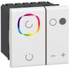 Light switch dimmer RGB, 10A, 250VAC, for built-in, white, 78403