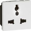 Single power socket, 13A, 250VAC, white, for built-in, multi standard, 572123